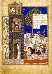 Khusraw am Schloss von Shirin